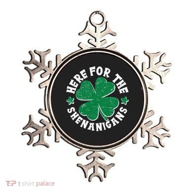 St Patricks Day Here For The Shenanigans Lucky Shamrock Clover Ornament