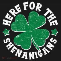 St Patricks Day Here For The Shenanigans Lucky Shamrock Clover Women's Long Sleeve Shirt thumb 2