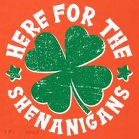 St Patricks Day Here For The Shenanigans Lucky Shamrock Clover Mousepad thumb 1