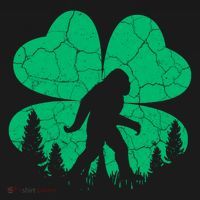 St Patricks Day Bigfoot Sasquatch Irish Clover Long Sleeve Shirt thumb 2