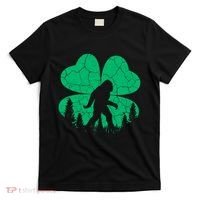 St Patricks Day Bigfoot Sasquatch Irish Clover T-Shirt thumb 0