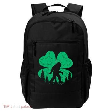 St Patricks Day Bigfoot Sasquatch Irish Clover Backpack
