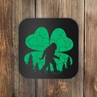 St Patricks Day Bigfoot Sasquatch Irish Clover Coaster thumb 0