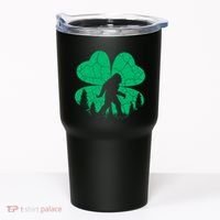 St Patricks Day Bigfoot Sasquatch Irish Clover Tumbler thumb 0