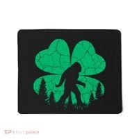 St Patricks Day Bigfoot Sasquatch Irish Clover Mousepad thumb 0