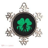 St Patricks Day Bigfoot Sasquatch Irish Clover Ornament thumb 0