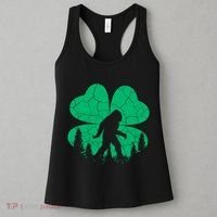 St Patricks Day Bigfoot Sasquatch Irish Clover Women's Tank Top thumb 3