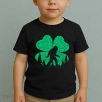 St Patricks Day Bigfoot Sasquatch Irish Clover Toddler T-Shirt thumb 2