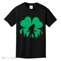 St Patricks Day Bigfoot Sasquatch Irish Clover Kids T-Shirt thumb 0