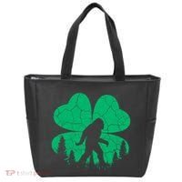 St Patricks Day Bigfoot Sasquatch Irish Clover Tote Bag thumb 0