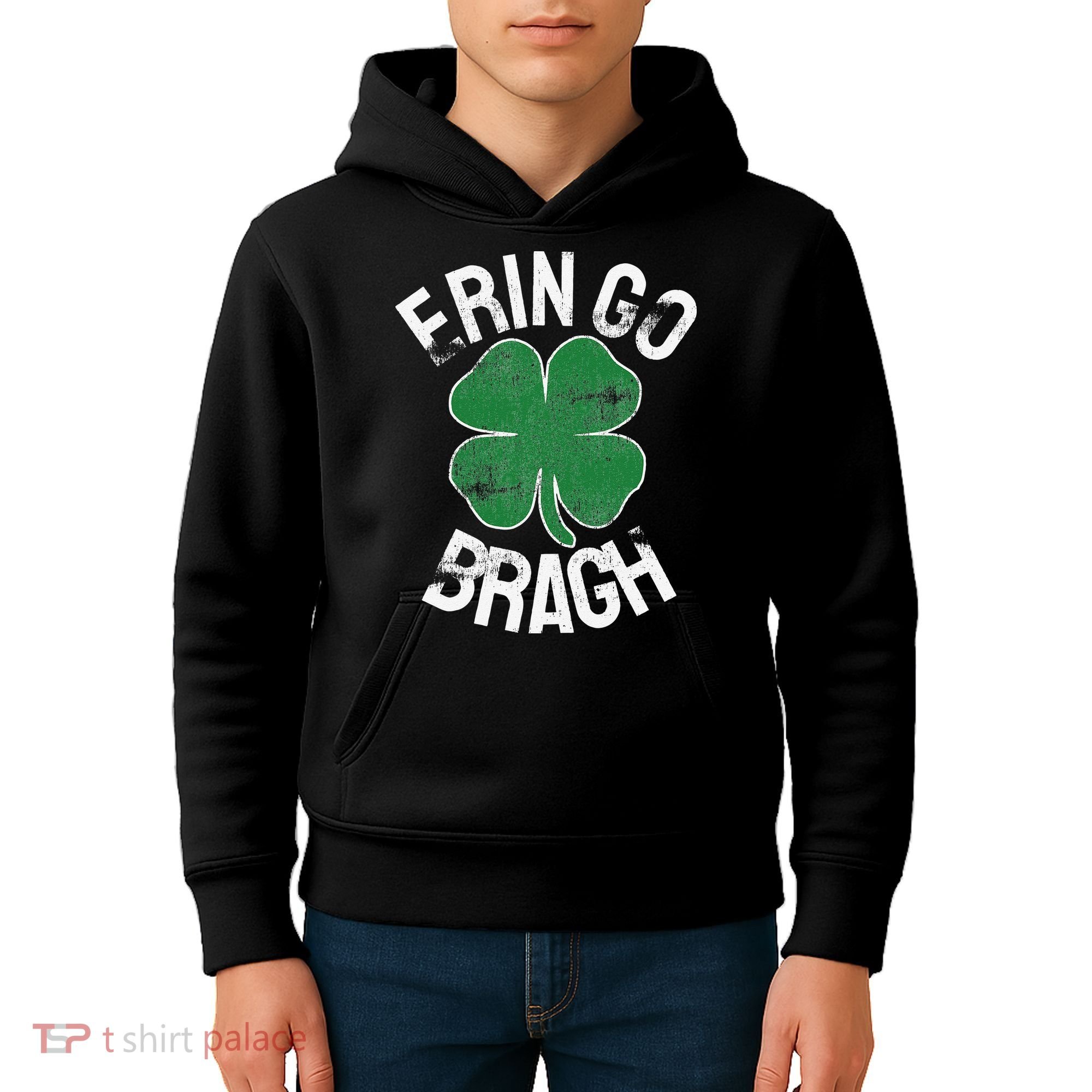 St. Patrick's Day Shamrock Erin Go Bragh Irish Saint Paddy's Kids Hoodie