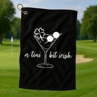 St Patricks Day A Tini Bit Irish Golf Towel thumb 1