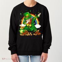 St Patricks Day Dabbing Leprechaun Boy Funny Dab Dance Women's Sweatshirt thumb 0