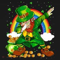 St Patricks Day Dabbing Leprechaun Boy Funny Dab Dance Long Sleeve Shirt thumb 2