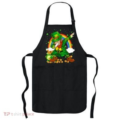St Patricks Day Dabbing Leprechaun Boy Funny Dab Dance Apron