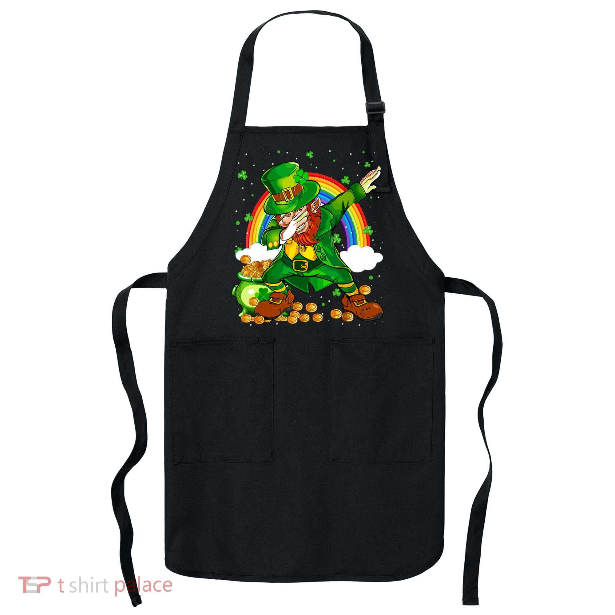 St Patricks Day Dabbing Leprechaun Boy Funny Dab Dance Apron