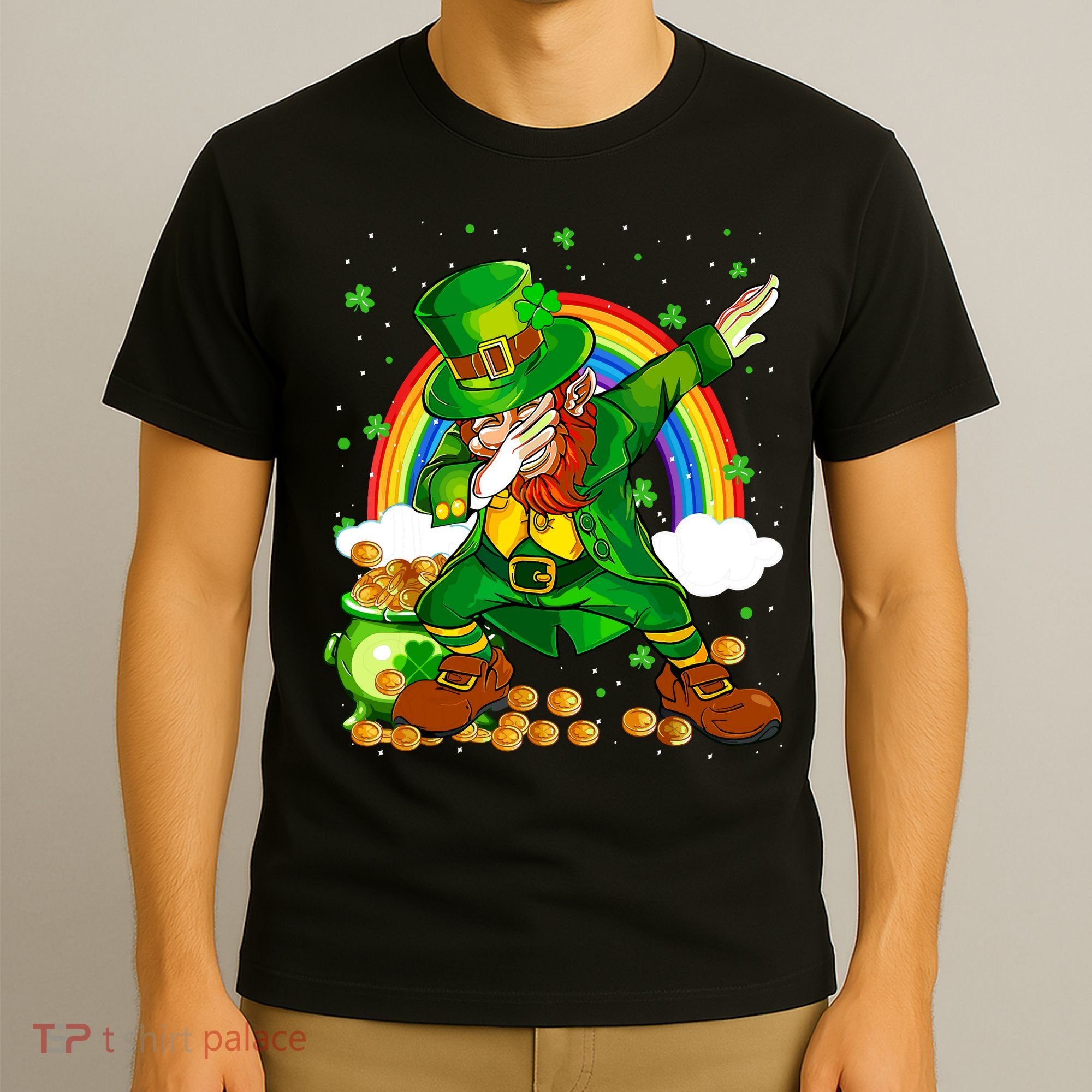 St Patricks Day Dabbing Leprechaun Boy Funny Dab Dance T-Shirt