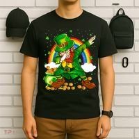 St Patricks Day Dabbing Leprechaun Boy Funny Dab Dance T-Shirt thumb 6