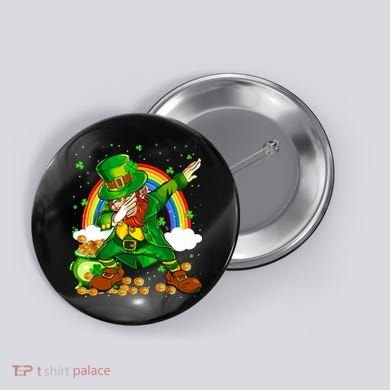 St Patricks Day Dabbing Leprechaun Boy Funny Dab Dance Button