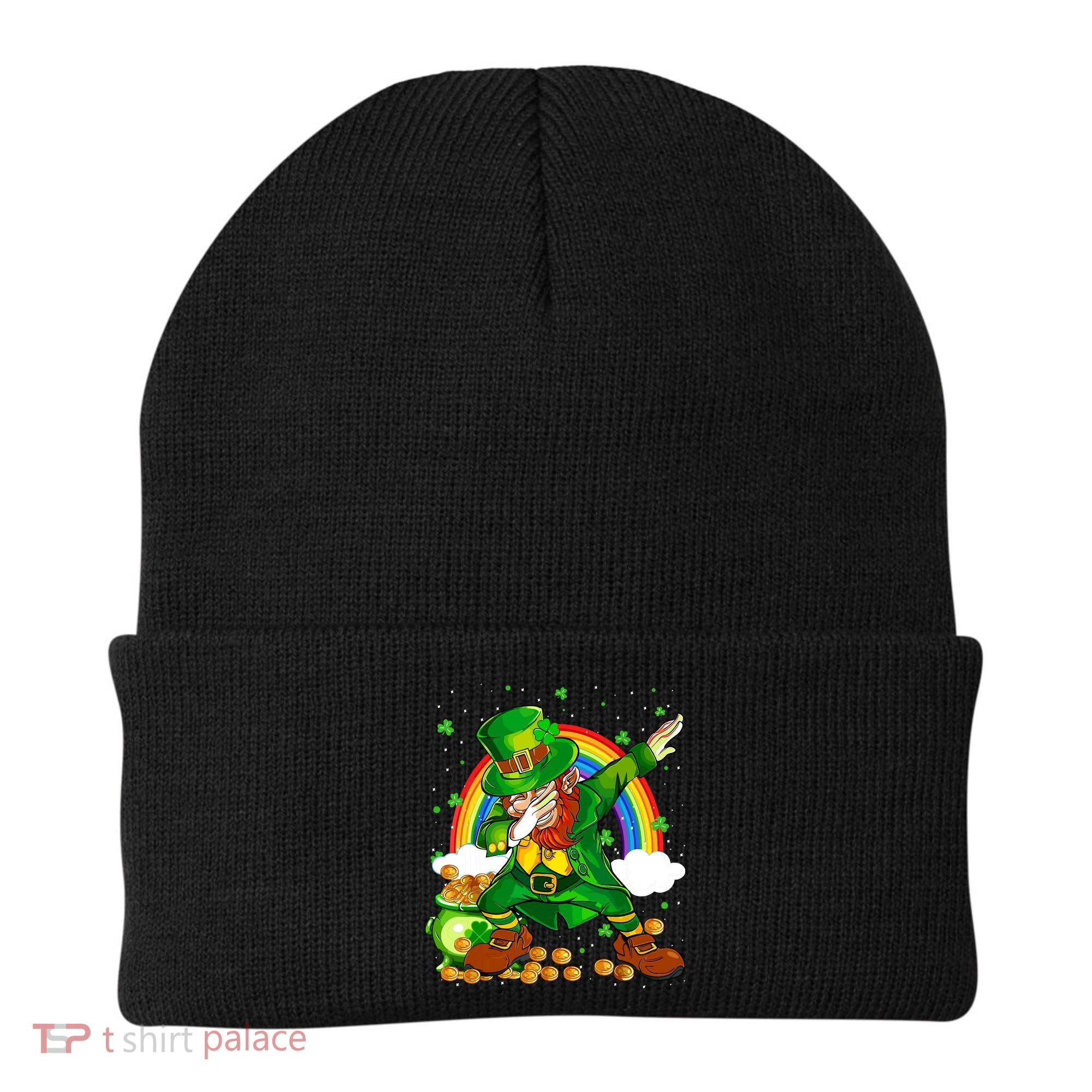 St Patricks Day Dabbing Leprechaun Boy Funny Dab Dance Beanie