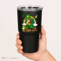 St Patricks Day Dabbing Leprechaun Boy Funny Dab Dance Tumbler thumb 2