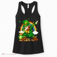 St Patricks Day Dabbing Leprechaun Boy Funny Dab Dance Women's Tank Top thumb 0