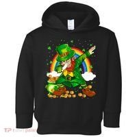 St Patricks Day Dabbing Leprechaun Boy Funny Dab Dance Toddler Hoodie thumb 0