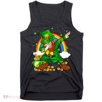 St Patricks Day Dabbing Leprechaun Boy Funny Dab Dance Tank Top thumb 0