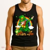 St Patricks Day Dabbing Leprechaun Boy Funny Dab Dance Tank Top thumb 3