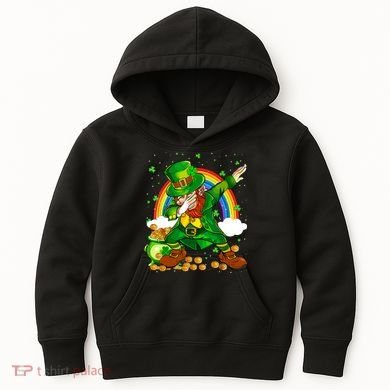 St Patricks Day Dabbing Leprechaun Boy Funny Dab Dance Kids Hoodie