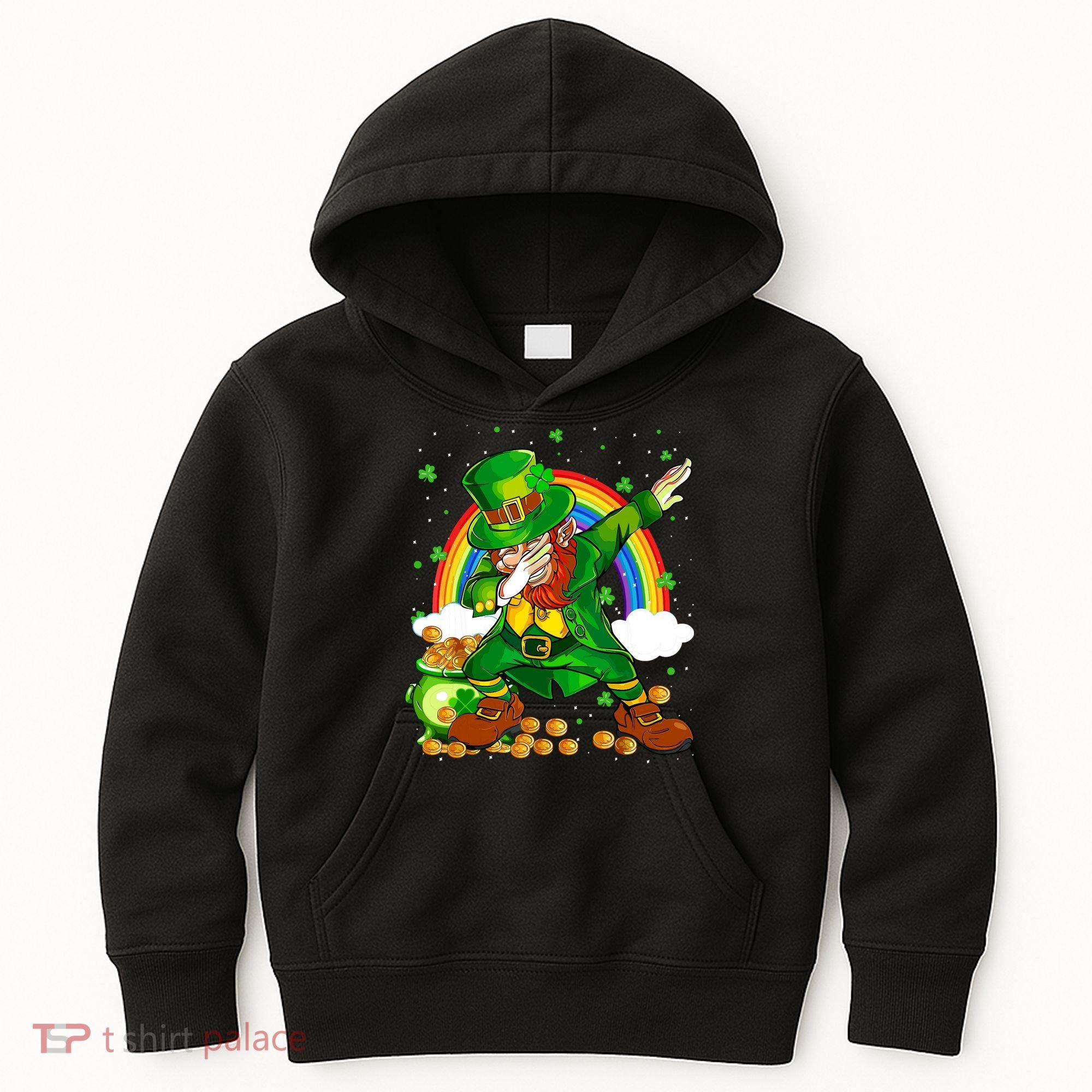 St Patricks Day Dabbing Leprechaun Boy Funny Dab Dance Kids Hoodie