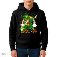 St Patricks Day Dabbing Leprechaun Boy Funny Dab Dance Kids Hoodie thumb 4