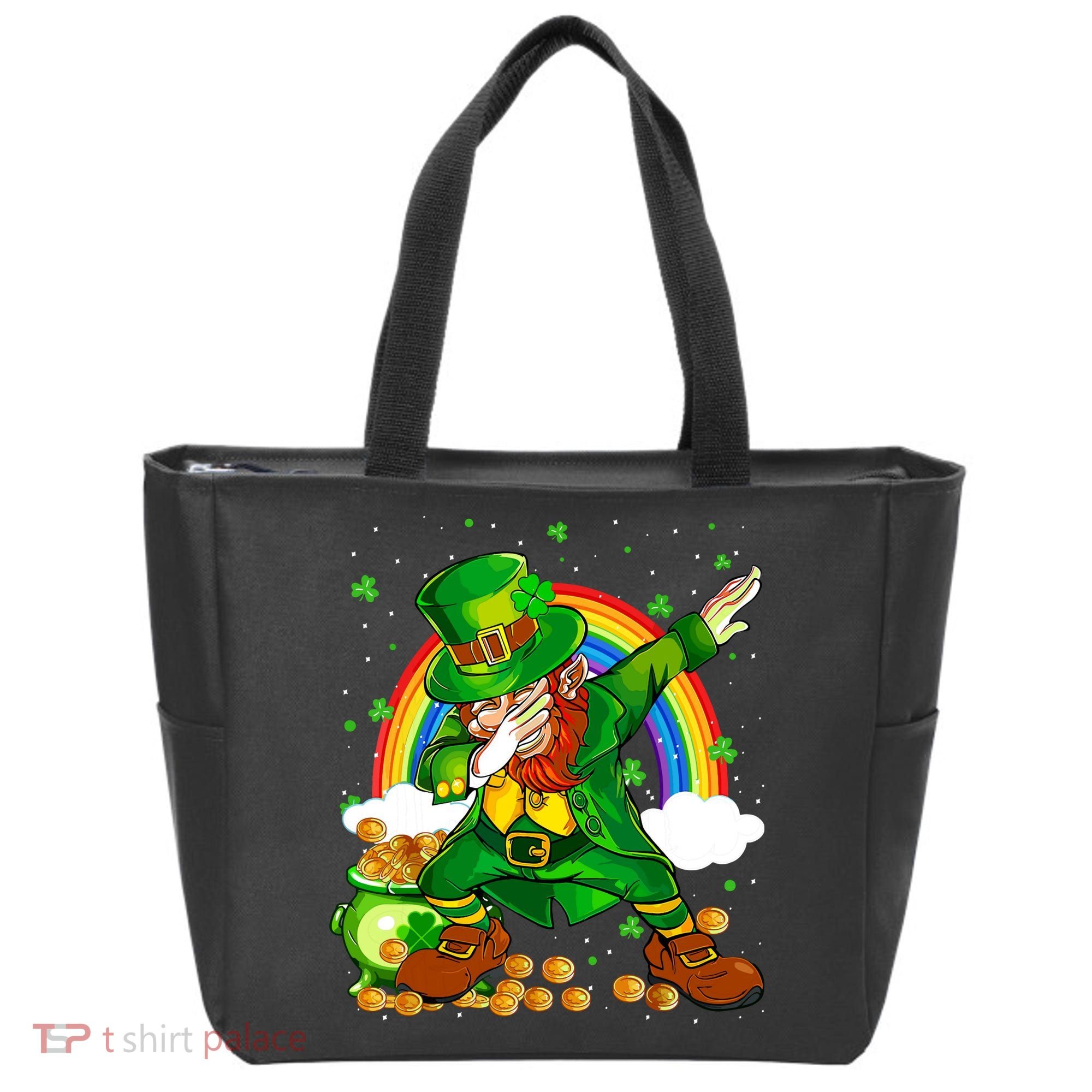 St Patricks Day Dabbing Leprechaun Boy Funny Dab Dance Tote Bag