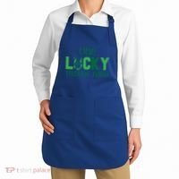 Saint Patricks Day Matching Costumes One Lucky Frenchie Mama Gift Apron thumb 2