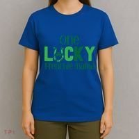 Saint Patricks Day Matching Costumes One Lucky Frenchie Mama Gift T-Shirt thumb 4