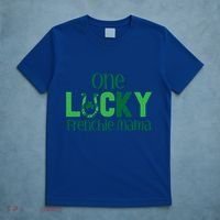 Saint Patricks Day Matching Costumes One Lucky Frenchie Mama Gift T-Shirt thumb 5