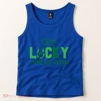 Saint Patricks Day Matching Costumes One Lucky Frenchie Mama Gift Tank Top thumb 2