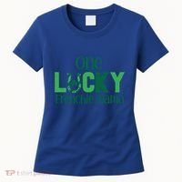 Saint Patricks Day Matching Costumes One Lucky Frenchie Mama Gift Women's T-Shirt thumb 0