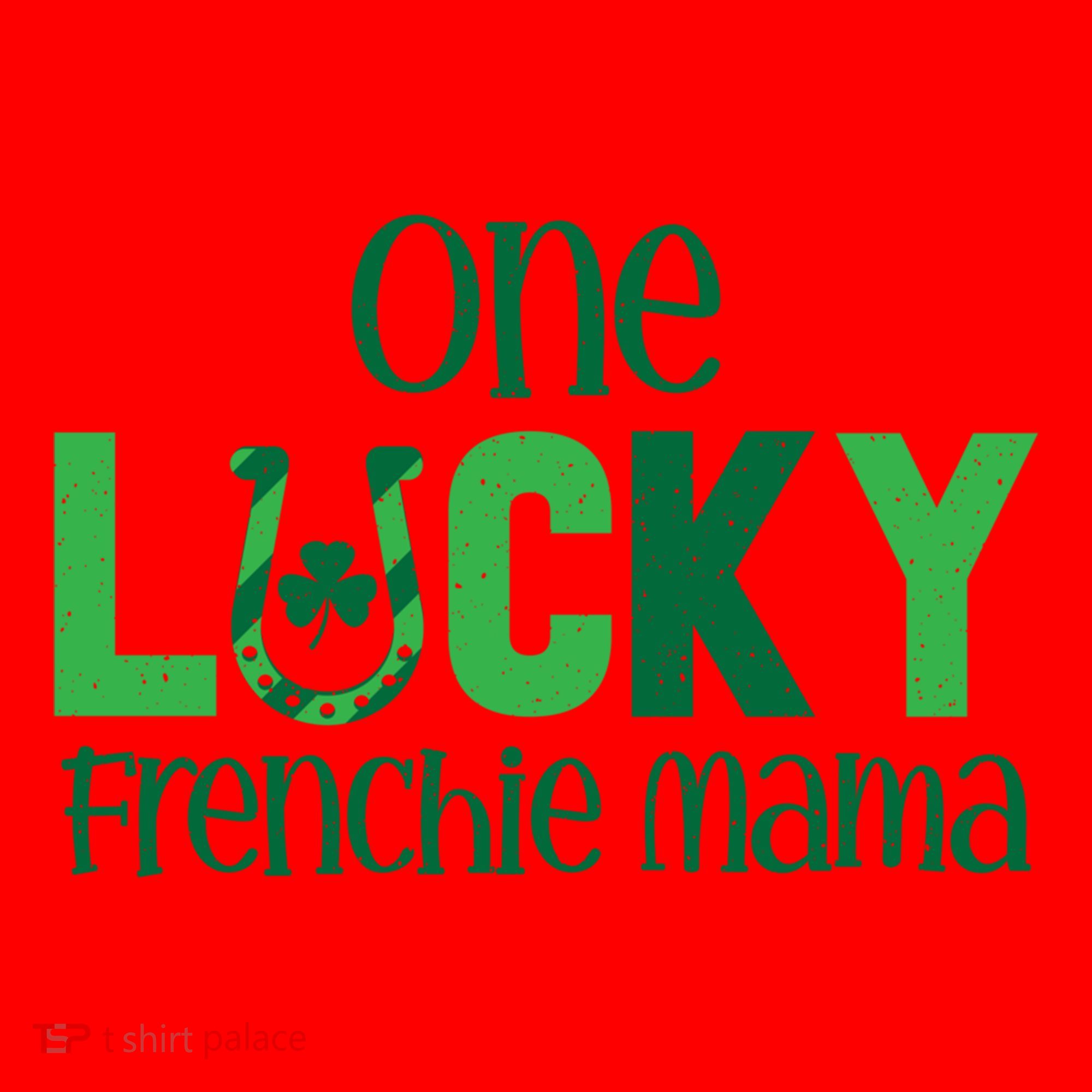 Saint Patricks Day Matching Costumes One Lucky Frenchie Mama Gift Santa Hat
