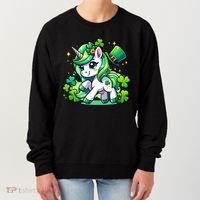 St Patrick Day Irish Unicorn Lepricorn Women's Sweatshirt thumb 0