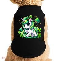 St Patrick Day Irish Unicorn Lepricorn Doggie Tank thumb 0