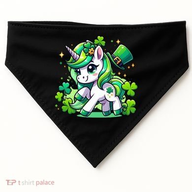 St Patrick Day Irish Unicorn Lepricorn USA-Made Doggie Bandana