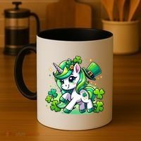 St Patrick Day Irish Unicorn Lepricorn Coffee Mug thumb 4