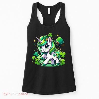 St Patrick Day Irish Unicorn Lepricorn Women's Tank Top