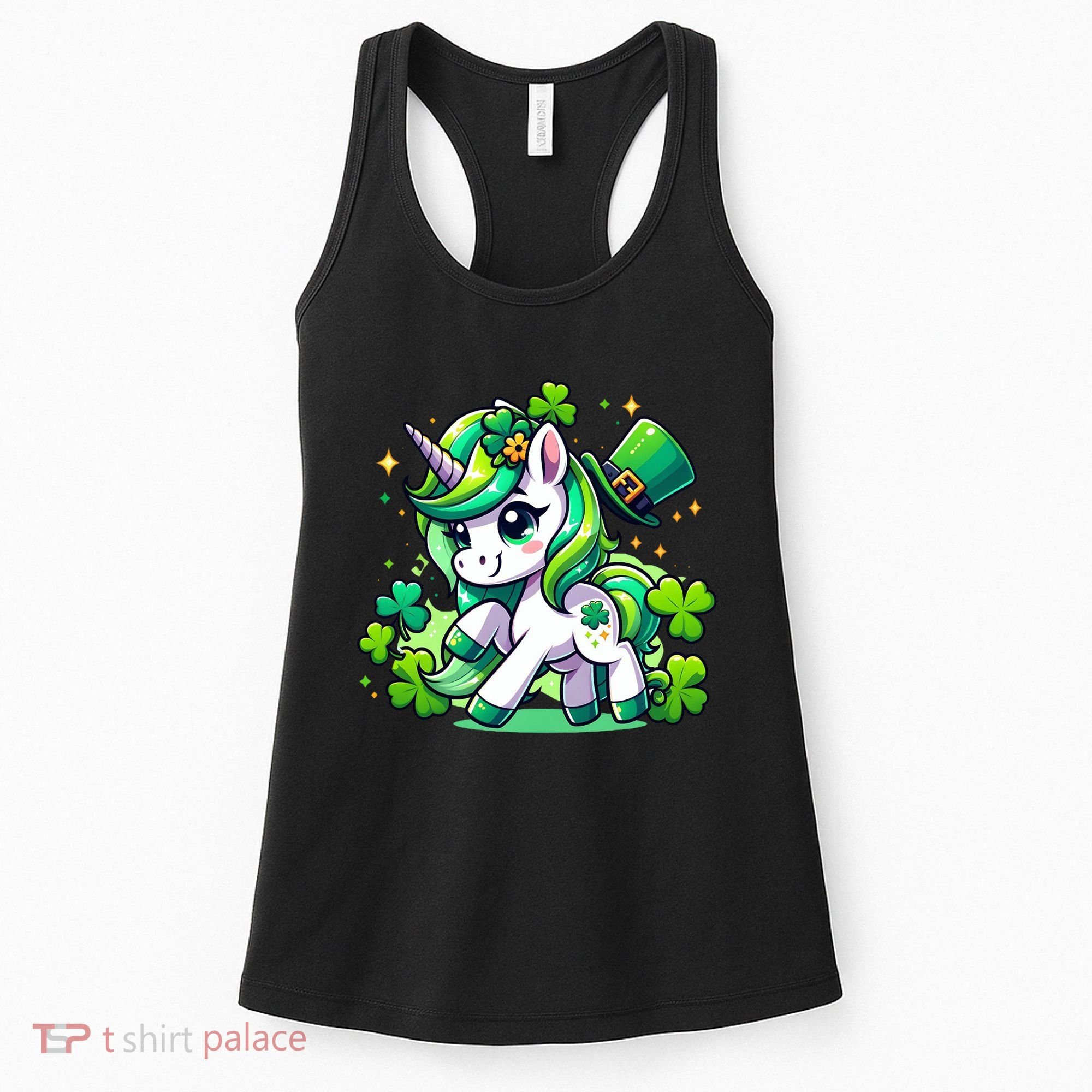 St Patrick Day Irish Unicorn Lepricorn Women's Tank Top