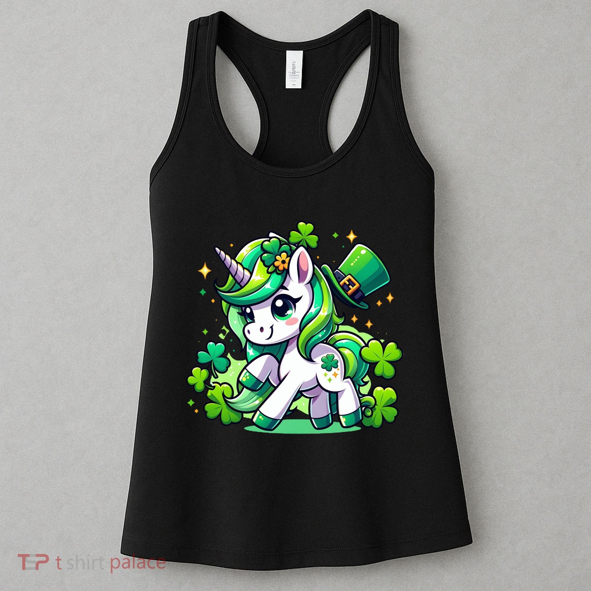 St Patrick Day Irish Unicorn Lepricorn Women's Tank Top