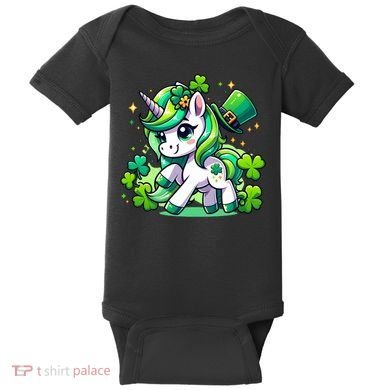 St Patrick Day Irish Unicorn Lepricorn Baby Bodysuit
