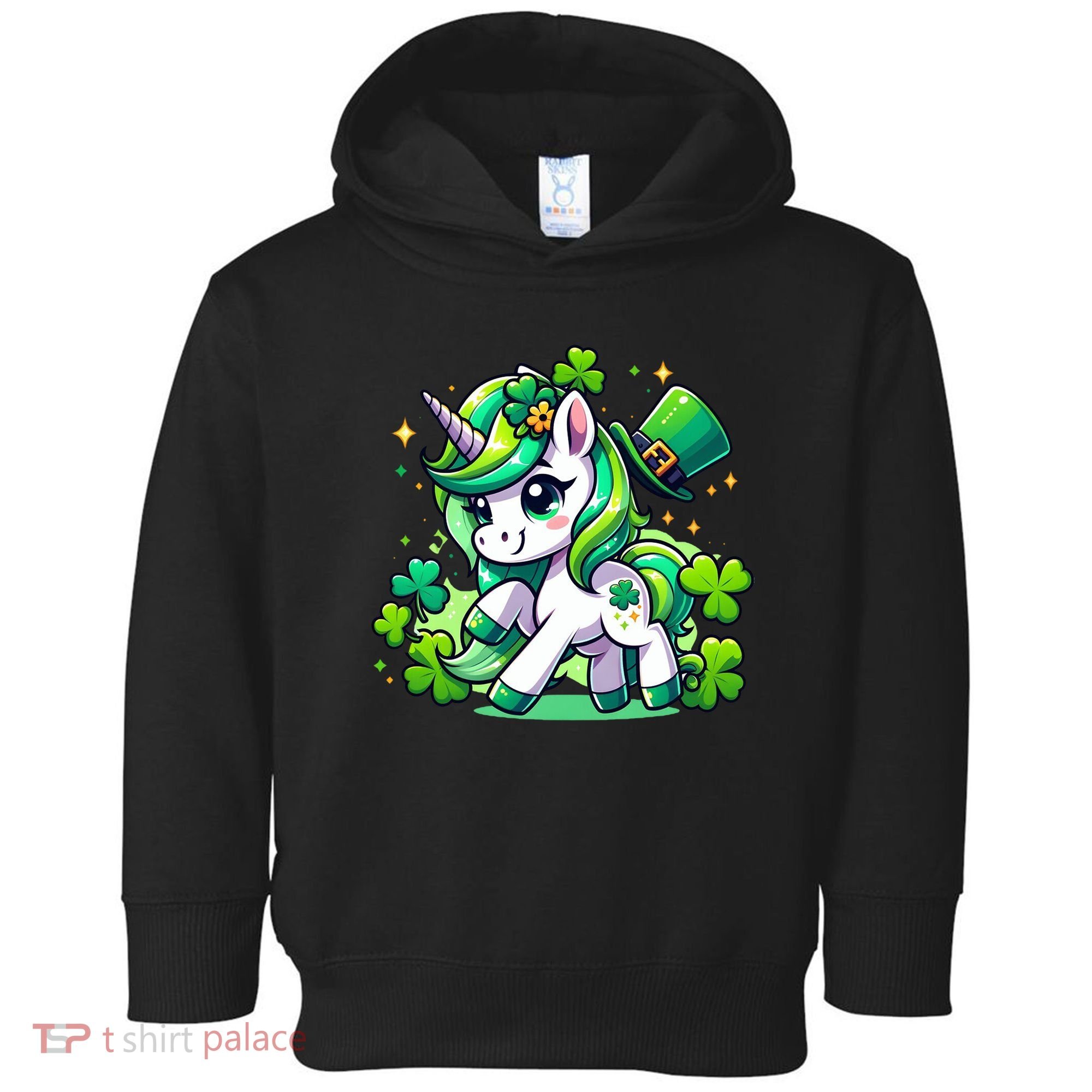 St Patrick Day Irish Unicorn Lepricorn Toddler Hoodie