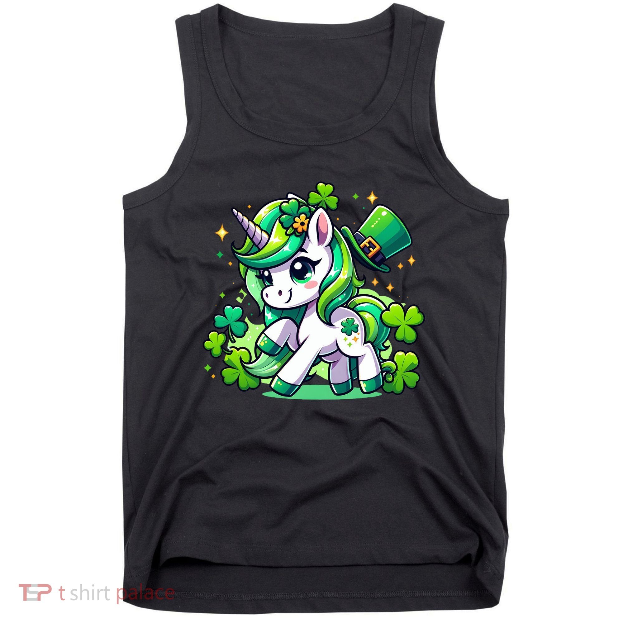 St Patrick Day Irish Unicorn Lepricorn Tank Top