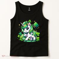 St Patrick Day Irish Unicorn Lepricorn Tank Top thumb 2
